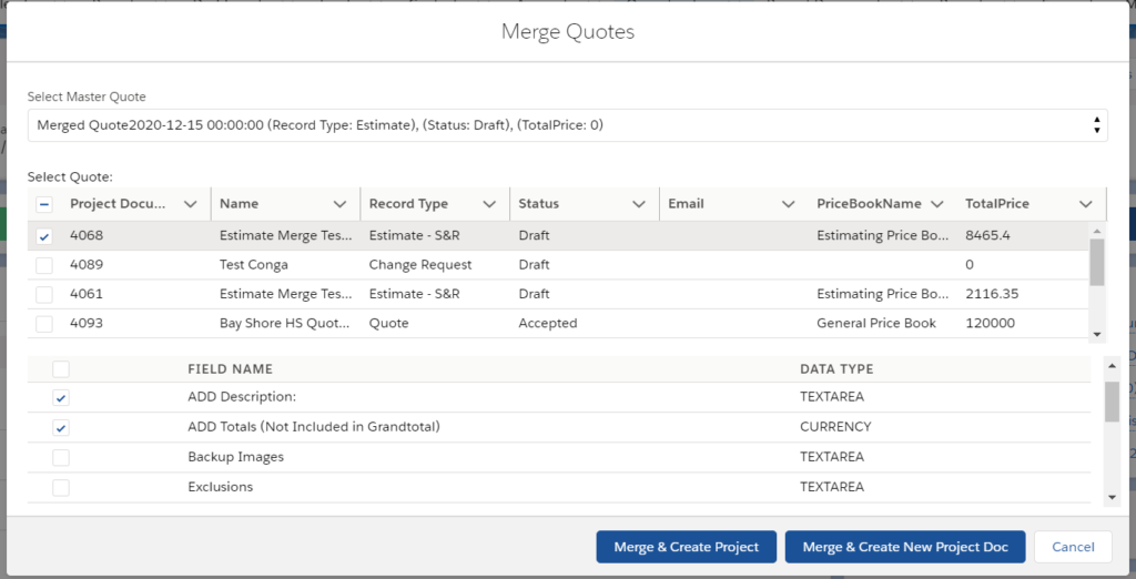 Merge Multiple Quotes into One Quote in Salesforce