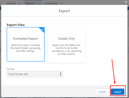How To Export Salesforce Reports To Excel Hic Global Solutions 9108