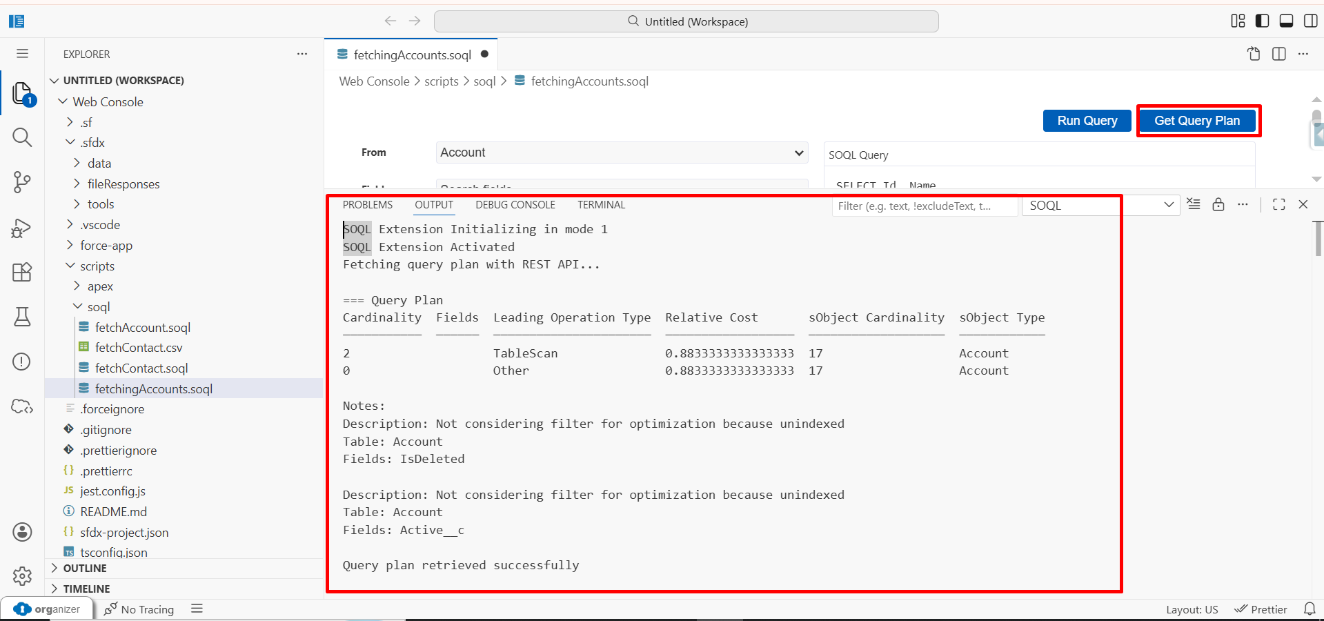 Retrieve Query Plans