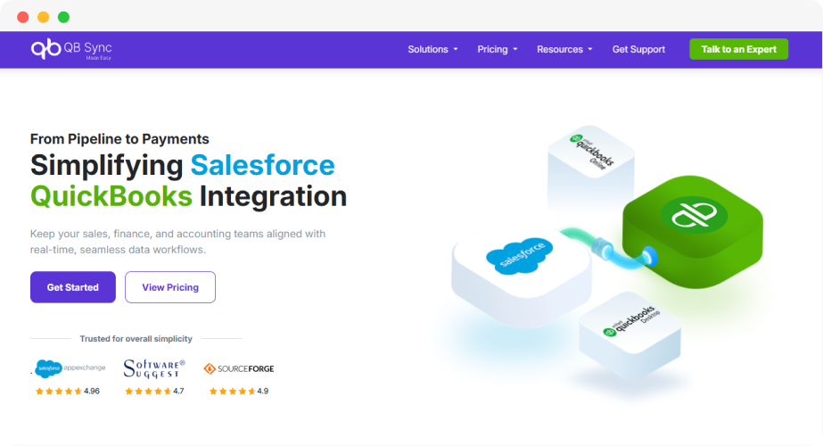 QB Sync website image