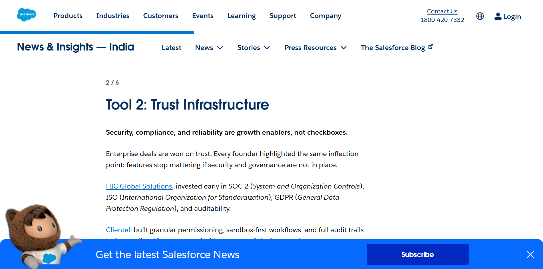HIC Global Solutions featured in Salesforce's A Founder's Toolbox for 2026 — Tool 2, Trust Infrastructure
